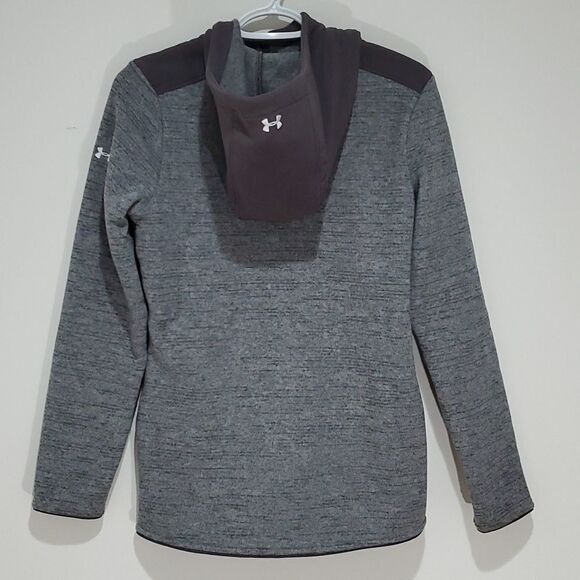 Under Armour small grey fitted coldgear hoodie - Picture 5 of 7